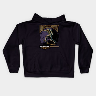 Astronaut Skateboarding Kids Hoodie